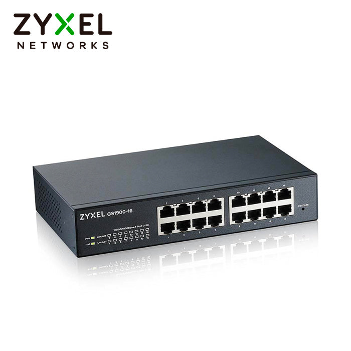Zyxel GS1900-16 16-port GbE Smart Managed Switch